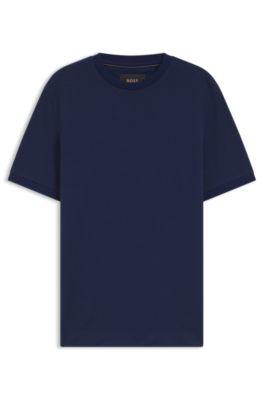 Regular-fit polo shirt in cotton-silk jacquard by HUGO BOSS