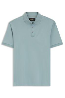 Regular-fit polo shirt in mercerized Italian cotton by HUGO BOSS