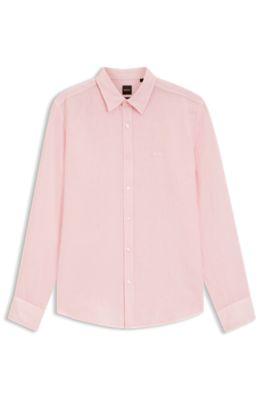 Regular-fit shirt in linen by HUGO BOSS