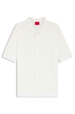 Regular-fit shirt with knitted structure by HUGO BOSS