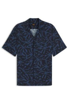Regular-fit shirt with maxi print by HUGO BOSS