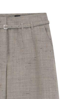 Regular-fit trousers in a wool blend by HUGO BOSS