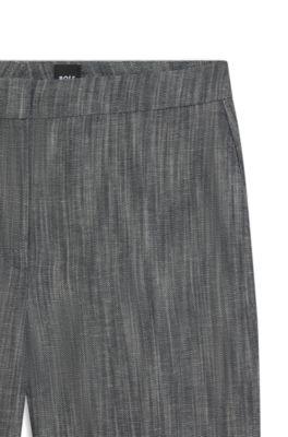 Regular-fit trousers in melange denim by HUGO BOSS