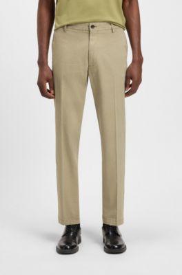 Regular-fit trousers in printed stretch cotton by HUGO BOSS