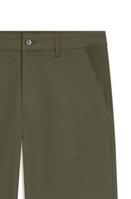 Regular-fit trousers in stretch-cotton canvas by HUGO BOSS Regular-fit trousers in stretch-cotton canvas by HUGO BOSS