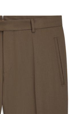 Regular-fit trousers in virgin and textured wool by HUGO BOSS