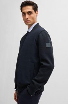 Regular-fit zip-up jacket with padded front panel by HUGO BOSS