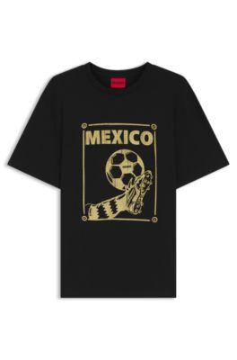 Relaxed-fit T-shirt in cotton with soccer artwork by HUGO BOSS