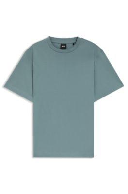 Relaxed-fit T-shirt in mercerized cotton by HUGO BOSS