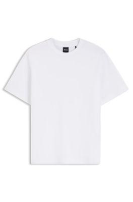 Relaxed-fit T-shirt in mercerized cotton by HUGO BOSS