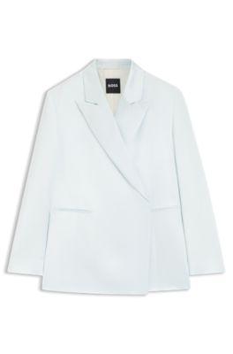 Relaxed-fit blazer in soft sateen by HUGO BOSS