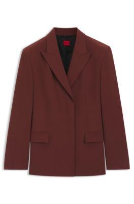 Relaxed-fit blazer in stretch fabric by HUGO BOSS