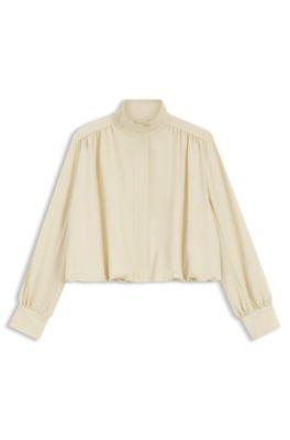 Relaxed-fit blazer with balloon hem by HUGO BOSS