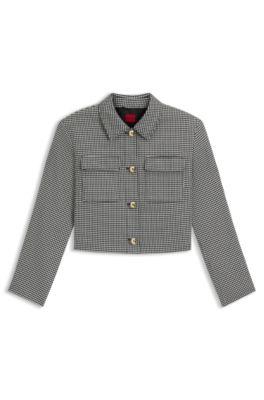 Relaxed-fit blazer with cropped length by HUGO BOSS