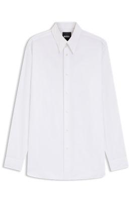 Relaxed-fit cotton-poplin shirt by HUGO BOSS
