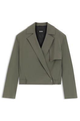 Relaxed-fit jacket in Japanese crepe by HUGO BOSS