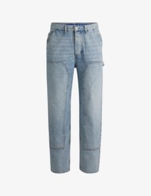 Relaxed-fit mid-rise carpenter denim jeans by HUGO BOSS