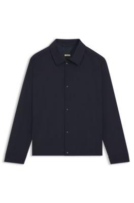Relaxed-fit overshirt in a wool blend by HUGO BOSS