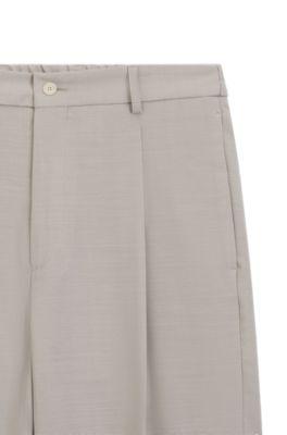Relaxed-fit pants in patterned virgin wool by HUGO BOSS