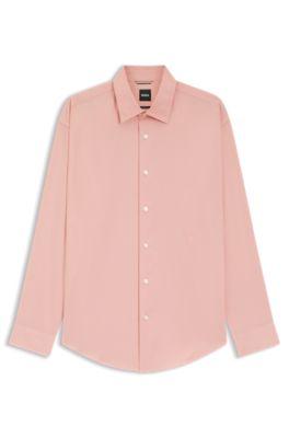Relaxed-fit shirt in cotton poplin by HUGO BOSS