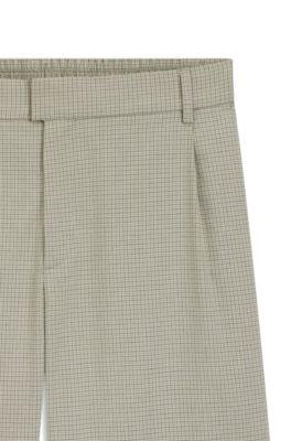 Relaxed-fit shorts with houndstooth pattern by HUGO BOSS