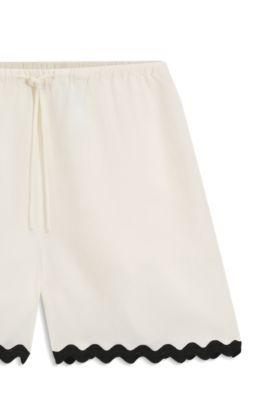 Relaxed-fit shorts with zigzag tape by HUGO BOSS