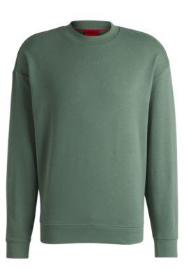 Relaxed-fit sweatshirt in cotton terry with logo detail by HUGO BOSS Relaxed-fit sweatshirt in cotton terry with logo detail by HUGO BOSS