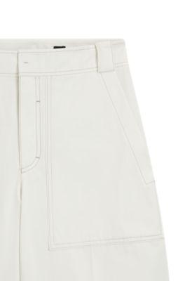 Relaxed-fit trousers in cotton canvas by HUGO BOSS