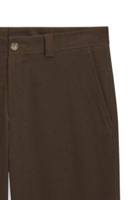 Relaxed-fit trousers in stretch cotton by HUGO BOSS