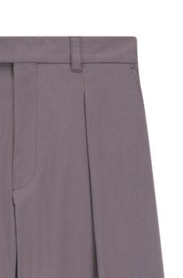 Relaxed-fit trousers in stretch cotton by HUGO BOSS