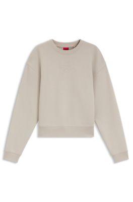 Resort-script logo sweatshirt in cotton by HUGO BOSS