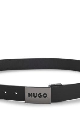 Reversible belt in Italian leather by HUGO BOSS