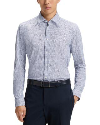 Roan Slim Fit Button-Front Shirt by HUGO BOSS
