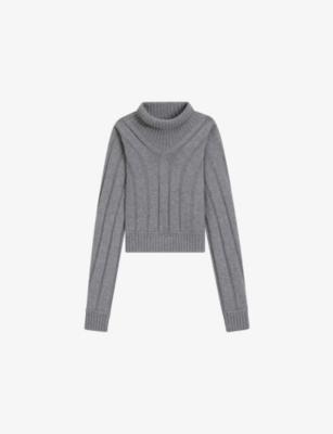 Roll-Neck Long-Sleeve Knitted Wool And Cashmere Jumper by HUGO BOSS Roll-Neck Long-Sleeve Knitted Wool And Cashmere Jumper by HUGO BOSS