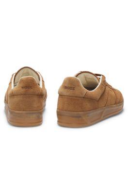 Rubber-sole trainers in suede by HUGO BOSS
