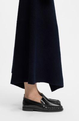 Ruched-detail moccasins in leather by HUGO BOSS