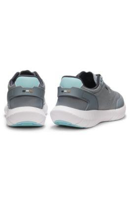 Running sneakers with leather trims by HUGO BOSS