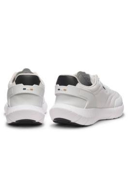 Running sneakers with leather trims by HUGO BOSS