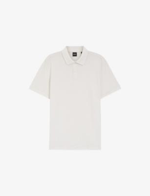 Short-Sleeved Textured Cotton Polo Shirt by HUGO BOSS