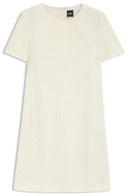 Short-sleeved dress in Japanese crepe by HUGO BOSS