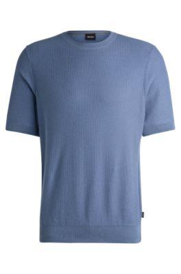 Short-sleeved sweater in a regular fit by HUGO BOSS