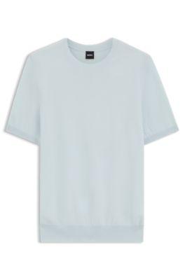 Short-sleeved sweater with knitted structure by HUGO BOSS Short-sleeved sweater with knitted structure by HUGO BOSS