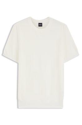 Short-sleeved sweater with knitted structure by HUGO BOSS