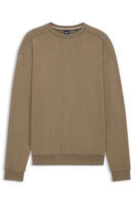 Shoulder-logo sweatshirt in cotton terry by HUGO BOSS
