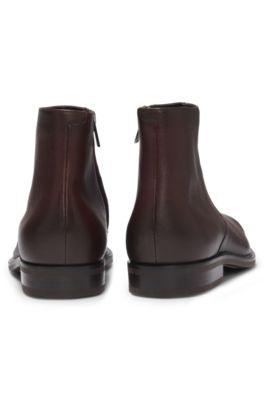Side-zip boots in leather by HUGO BOSS