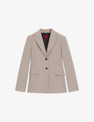 Single-Breasted Peak-Lapel Stretch-Woven Blazer by HUGO BOSS