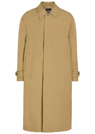 Single-breasted woven trench coat by HUGO BOSS