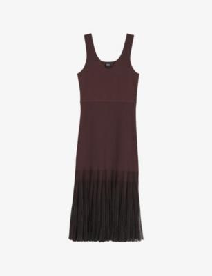 Sleeveless Ribbed Knitted Midi Dress by HUGO BOSS