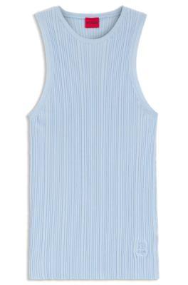 Sleeveless top with irregular rib by HUGO BOSS