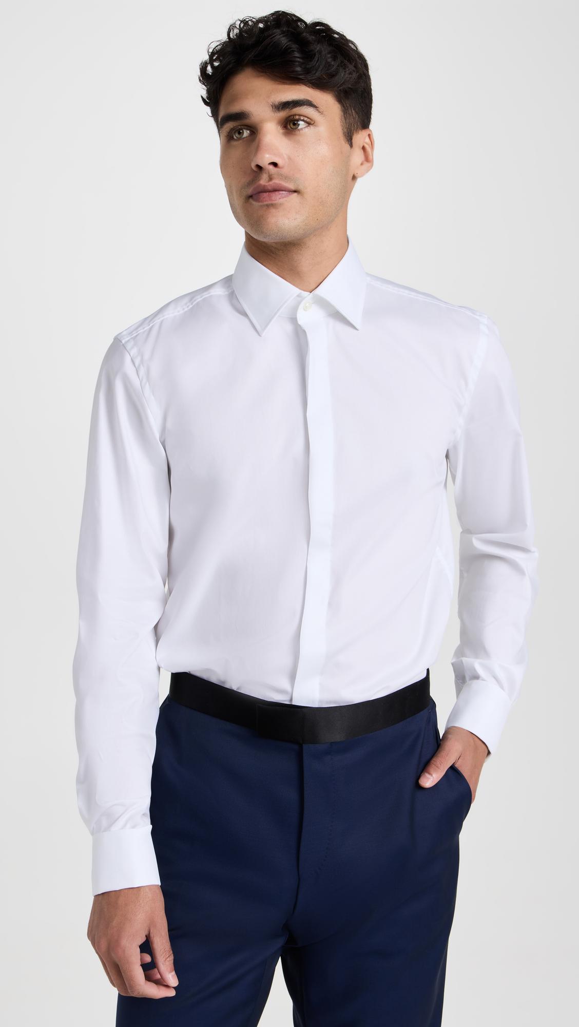 Slim Fit Easy Iron Stretch Cotton Dress Shirt by HUGO BOSS